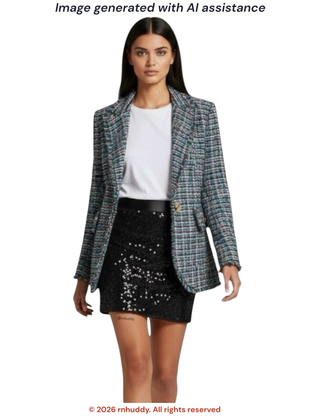 Bailey 44 S black sequin skirt